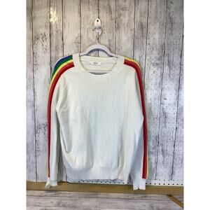 Avara Girls Rainbow Panel Long Sleeve Raglan Top Size Medium